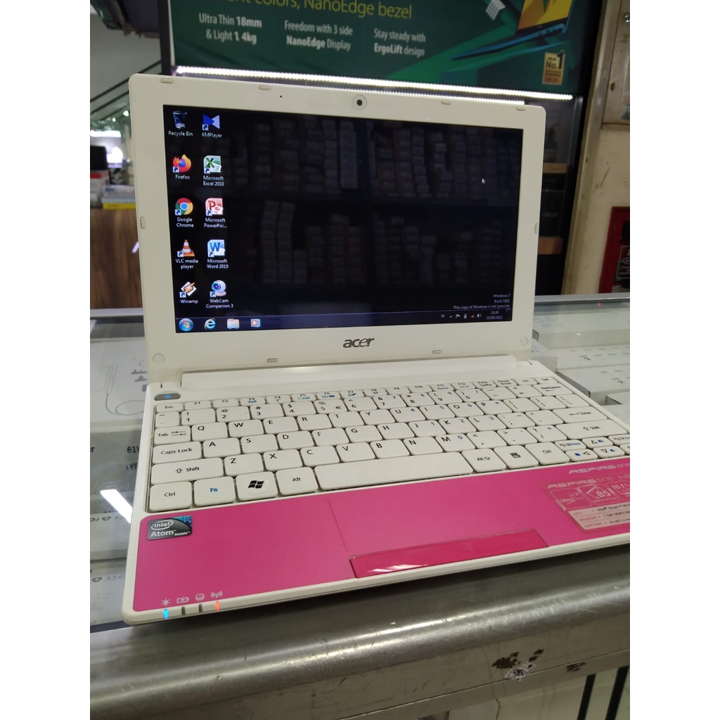 PROMO NOTEBOOK 1JUTAAN 1 JUTAAN SECOND SEKEN BEKAS MURAH ACER ASPIRE ONE RAM 2GB 2 GB HDD 320GB BERKUALITAS