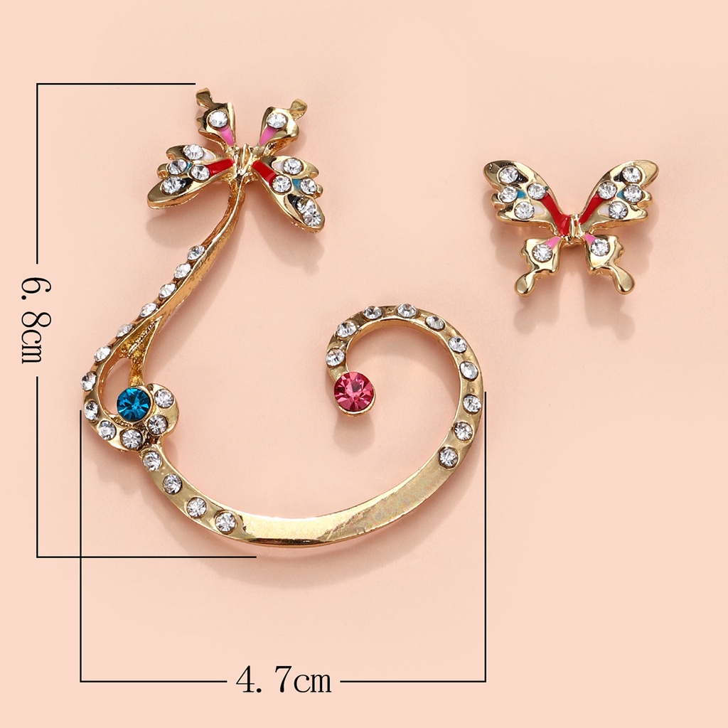 Anting Tusuk Bentuk Sarang Labalaba Aksen Berlian Imitasi Gaya Punk Untuk Wanita