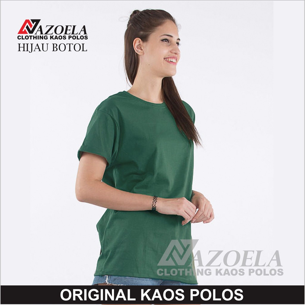 Download Baju Kaos Polos Original Hijau Botol Cotton Combed 30s Reaktive | Shopee Indonesia