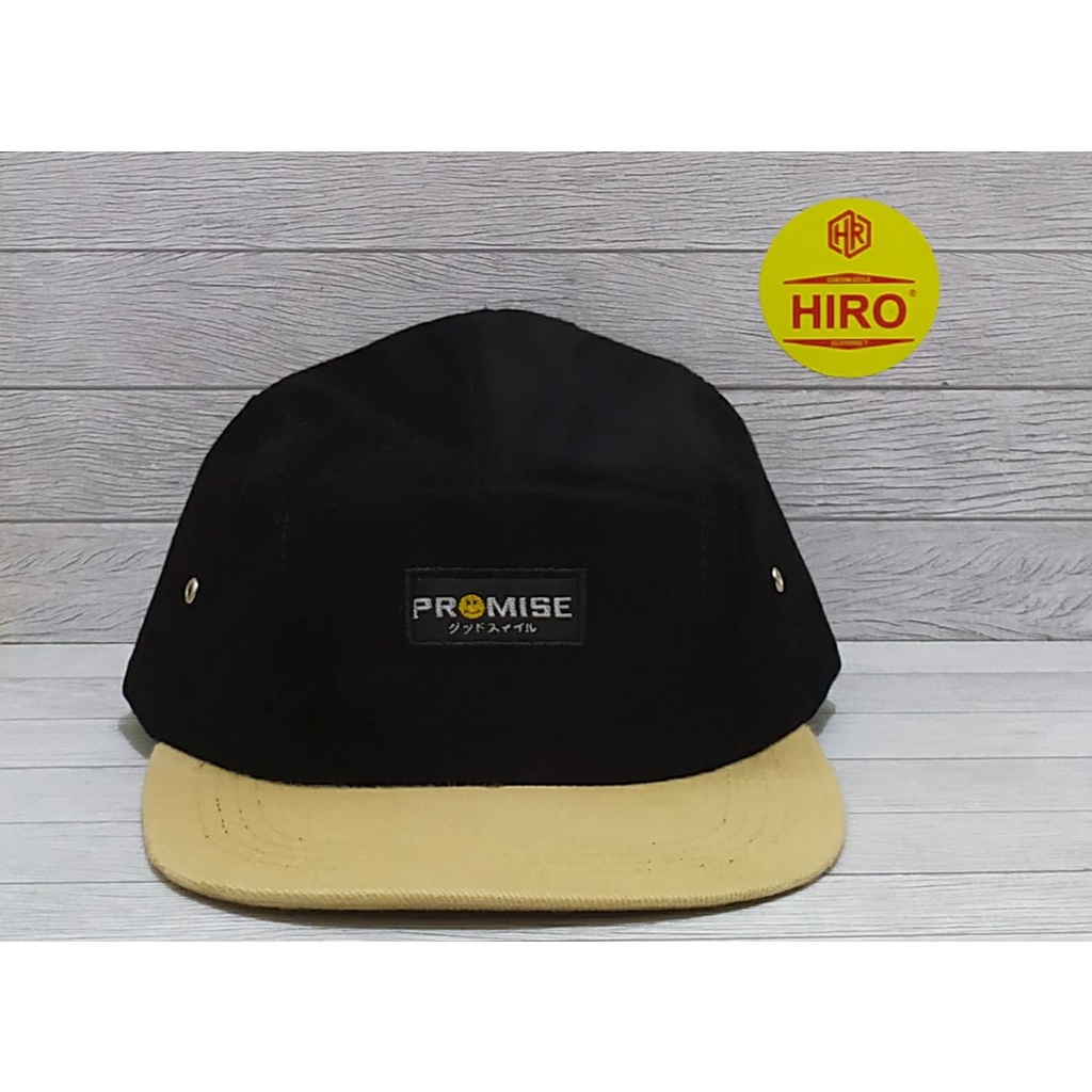 [COD]Topi Distro Pria/Topi Snapback Bordir Promise Hip-Hop New Model/Topi Lima Panel/Topi Keren