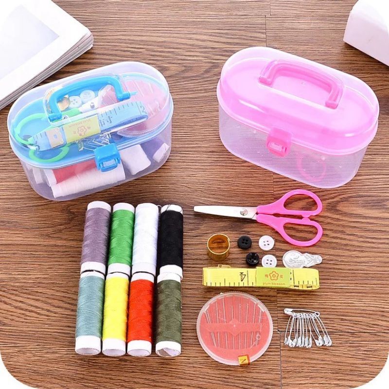 Set Alat Jahit Mini/Set Alat Jahit Peralatan MINI Menjahit Benang Jarum Gunting Sewing Kit