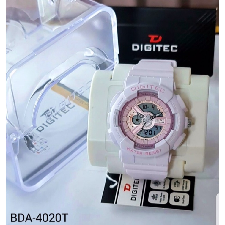 Jam tangan digitec cewek dual time BDA-4020T kualitas original water resistant