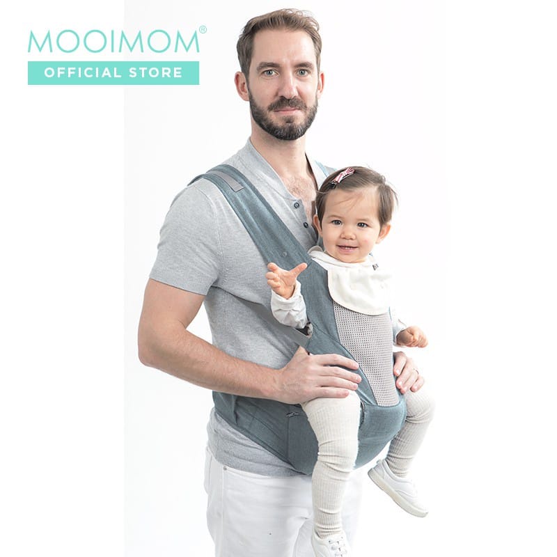 MOOIMOM H90501 Breathable Hipseat Carrier Navy