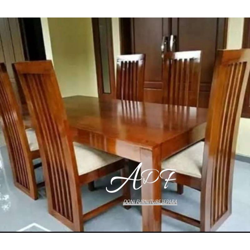 Meja Makan Set Kursi Makan Kayu Jati Meja Makan Kursi 6