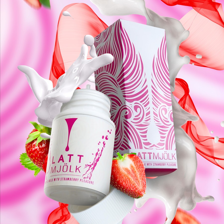 Liquid Latt Mjolk V4 Strawberry Milk 60ML by Vape Truck Berpita Cukai