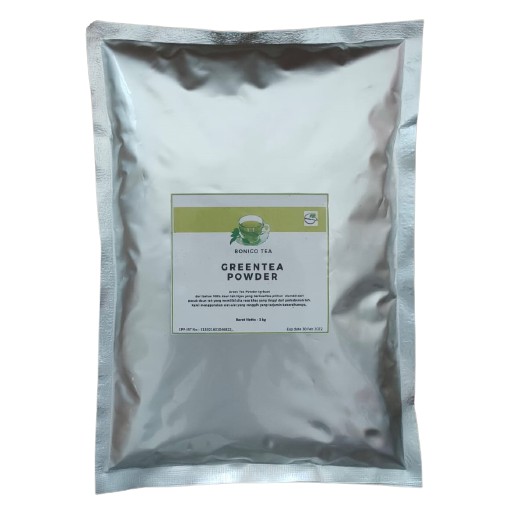 

ORGANIC Greentea Powder Bonico 1kg pure 100% bubuk Teh Hijau murni asli daun green tea perkebunan