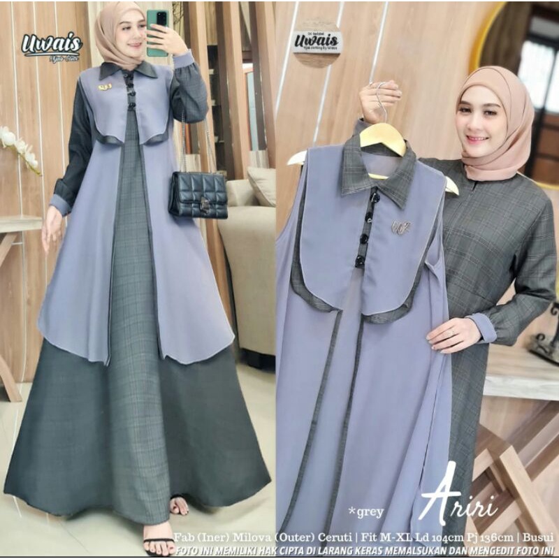 (Habis) ARIRI MAXY SET DRESS DAN OUTER BY UWAIS