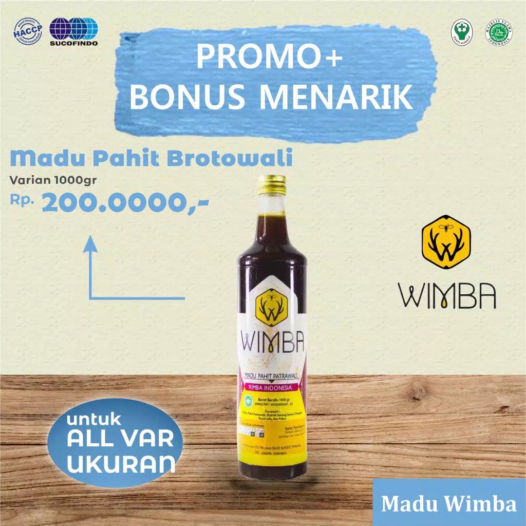 

Madu Pahit Brotowali 1000gr- Lebah Apis Dorsata / Madu Asli - Madu Wimba -