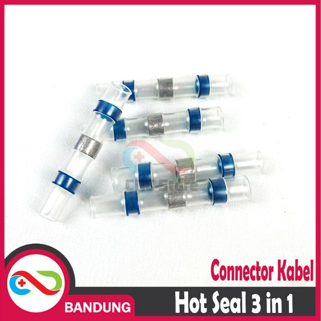 HOT SEAL WIRE CONNECTOR KABEL WATERPROOF SOLDER HEAT - BIRU 3in1