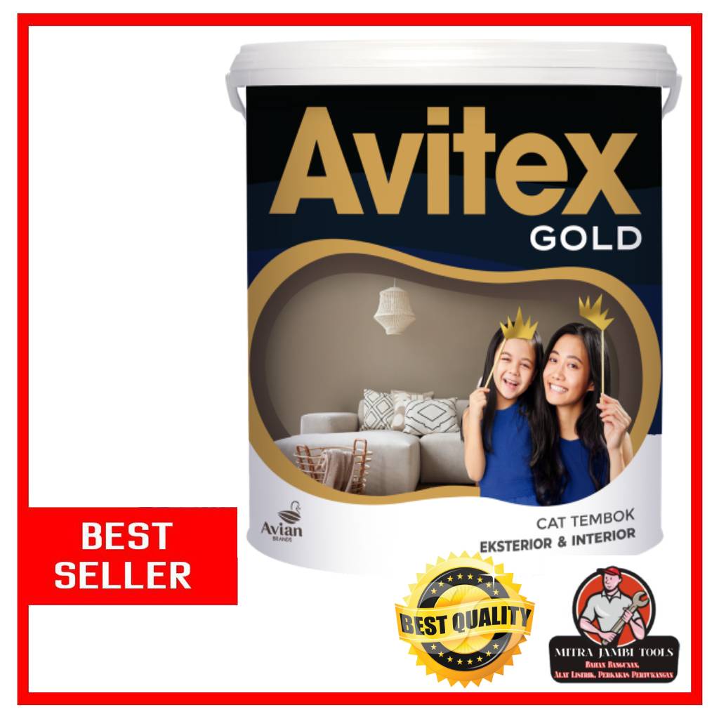 CAT TEMBOK AVITEX GOLD EXTERIOR DAN INTERIOR TERBARU 5 KG