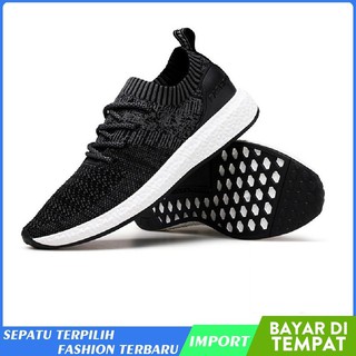 Toread Sepatu Sneakers Sepatu Pria Kasual Sepatu Lari Sport Training Running Shoes Hitam SP201 - A
