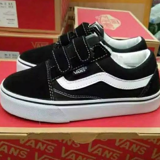 Vans Sepatu Anak Sneaker Original sepatu anak kids motif cacing putih perekat tanpa tali terbaru ter