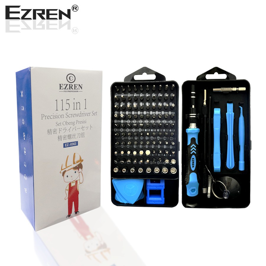 Ezren EZ-0363 115in1 Obeng Set Hp Torx Hexagon Komputer Laptop  Nitendo