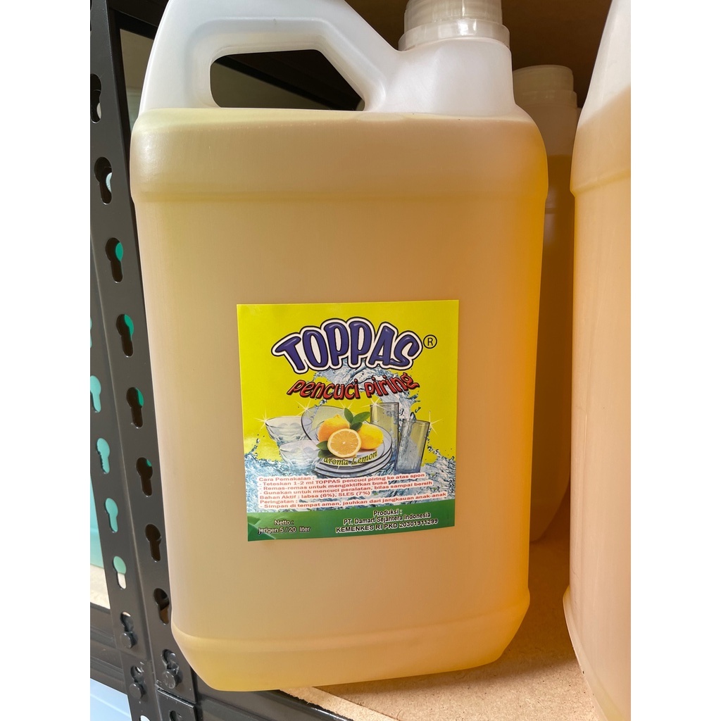 Toppas Sabun Cuci Piring 5 Liter / Dishwashing 5 Liter Izin Kemenkes RI