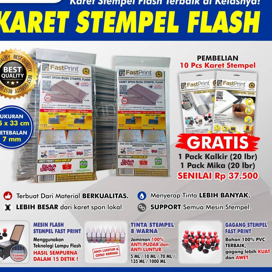 

(BE)✩ Karet Spon/Busa Stempel Flash Warna 15 x 33 CM<Stoks⭐.melimpah>⭐