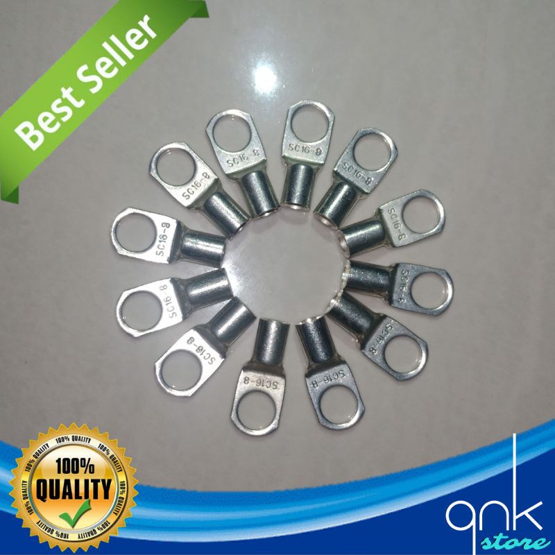 Skun Ring SC16-8 Baut 12 Dan SC16-6 Baut 10 Tembaga Putih  Scun Ring Scun NYAF 10mm