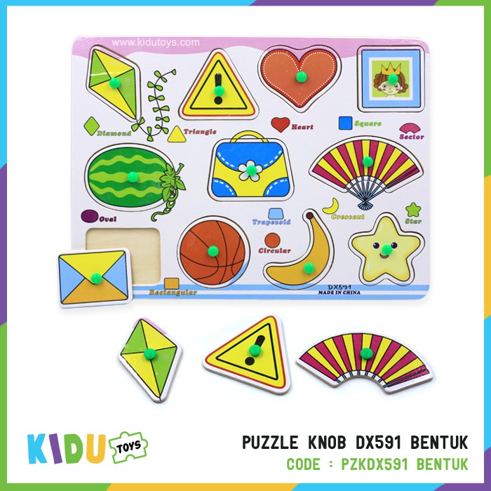 Mainan Anak Puzzle Knob Bentuk Kidu Toys