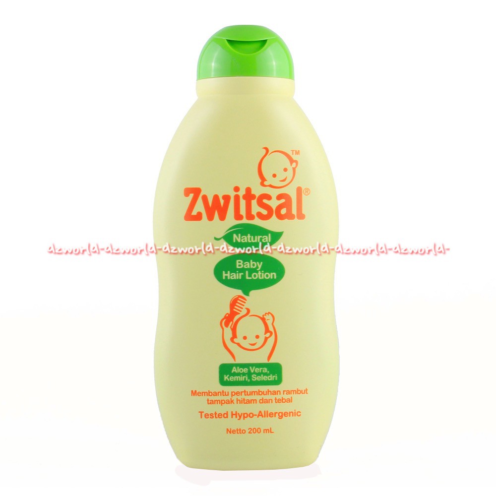 Zwitsal Natural Baby Hair Lotion 200ml Mengandung Aloe Vera Membantu Pertumbuhan Rambut Bayi losion Rambut Bayi