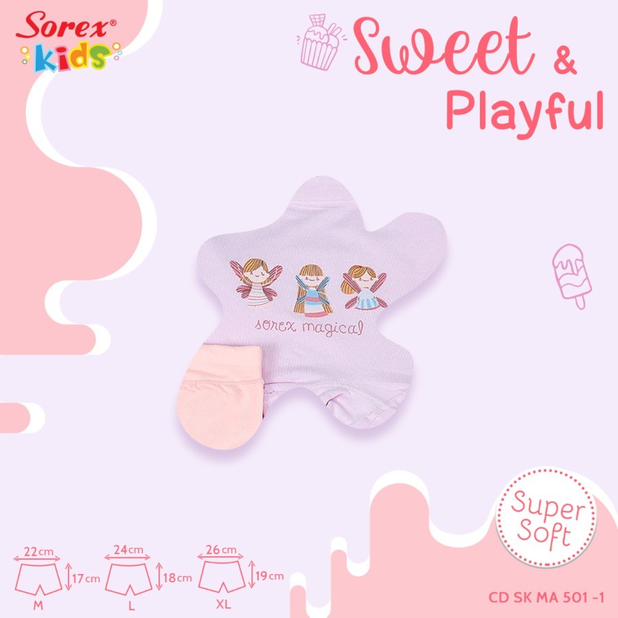 Sorex Kids CD Anak Perempuan Super Soft Cats Series CD SK MA 501 3Pcs