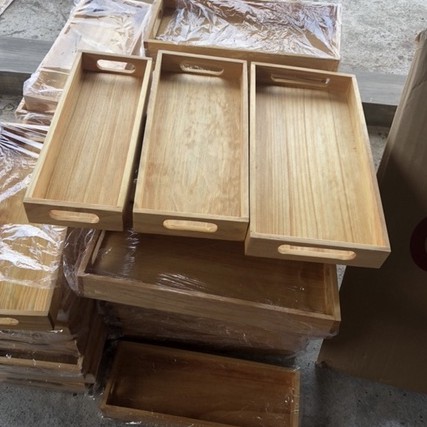 Nampan Baki Tatakan Piring Gelas Wooden Tray Nampan Kayu Pinus