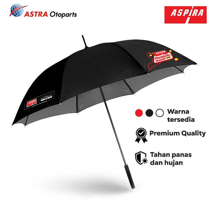 Umbrella Official Merchandise MotoGP Mandalika - Red, White, Black - Hitam