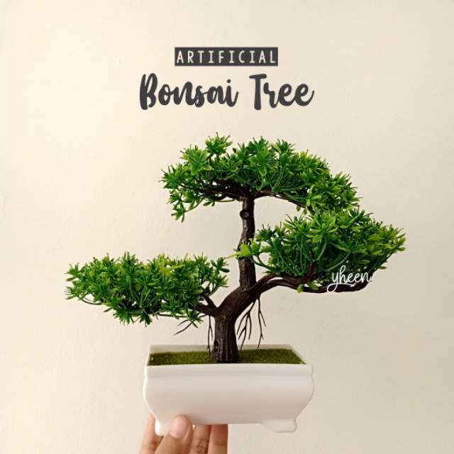 Artificial Bonsai Tree / Tanaman Bunga Hias Plastik Bonsai Bentuk Pohon Cabang Import Murah