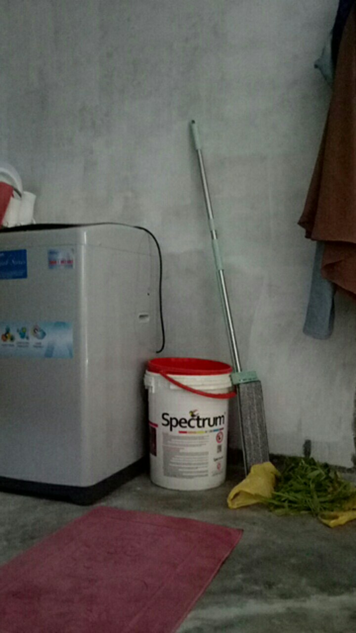 Alat Pel Lantai Flat Mop Pel Tarik Praktis Lazy Mop Hand Free-hijau