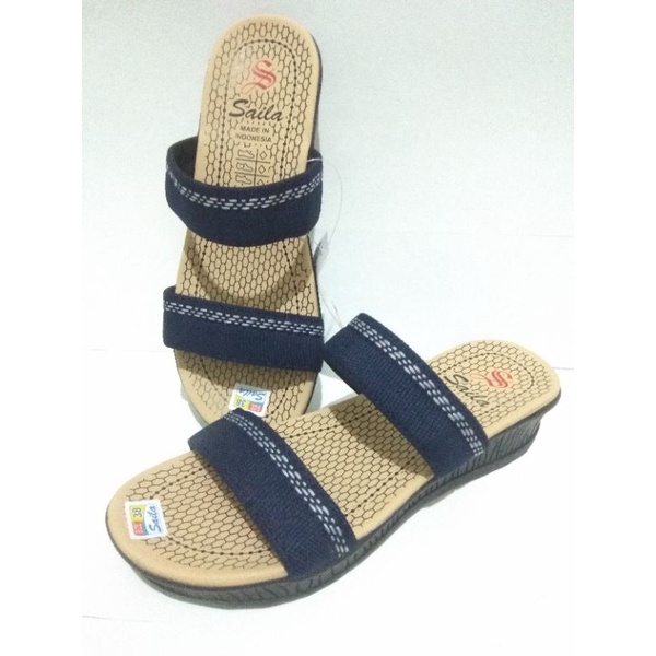 sandal wanita turki ban 2 merek saila hak 5cm