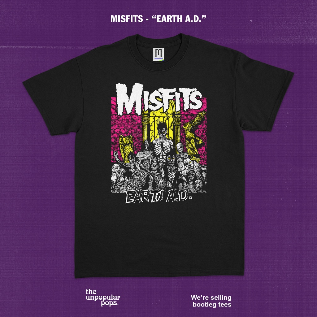 Kaos T-Shirt Baju Band MISFITS - EARTH A.D. Hardcore Punk