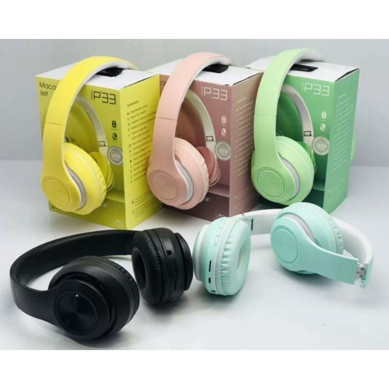 Macaroon P33 Bluetooth Headset Headphone Bando