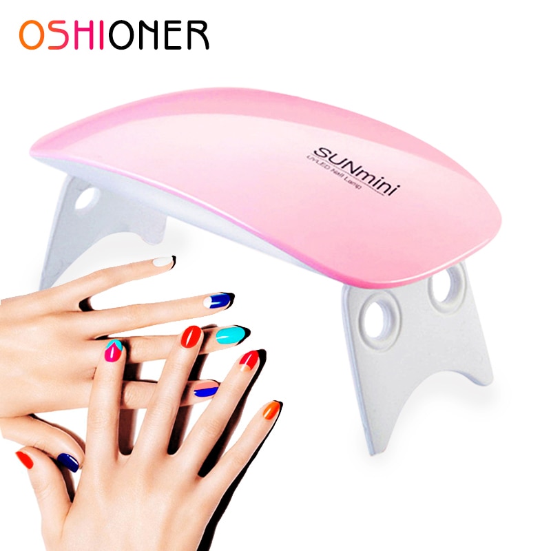 SUNmini Pengering Kutek Kuku UV LED Nail Dryer 6W - J03 Pink