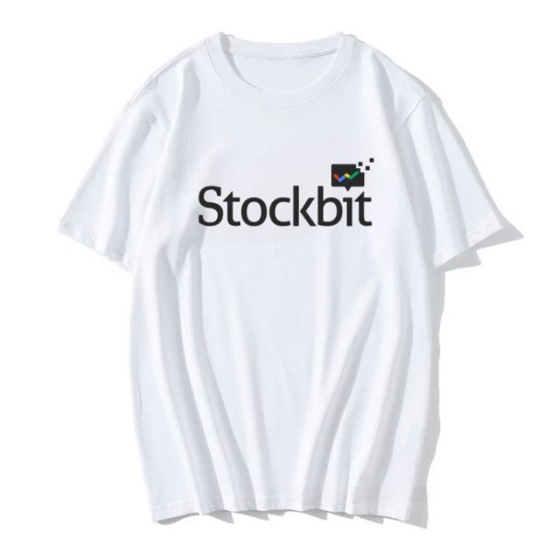 Kaos Stockbit Investasi Saham Pria Wanita Custom Distro Polos