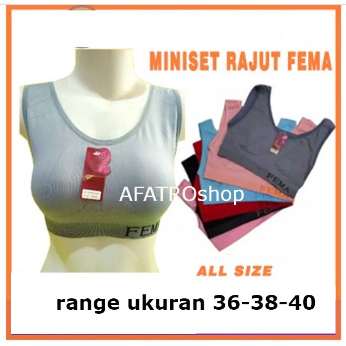 MINISET RAJUT - BRA Miniset sport bra merk FEMA