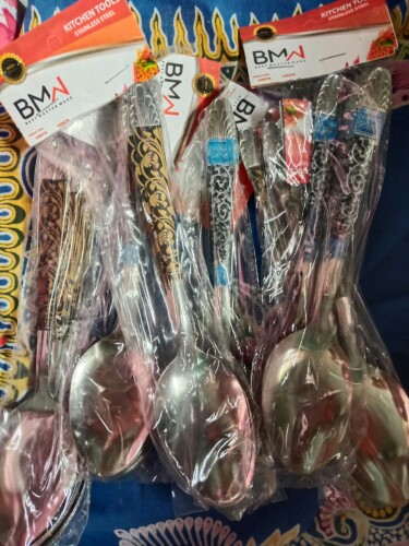 Sendok Makan Batik Isi 1 Lusin/sendok Makan Batik Stainless/alat Makan