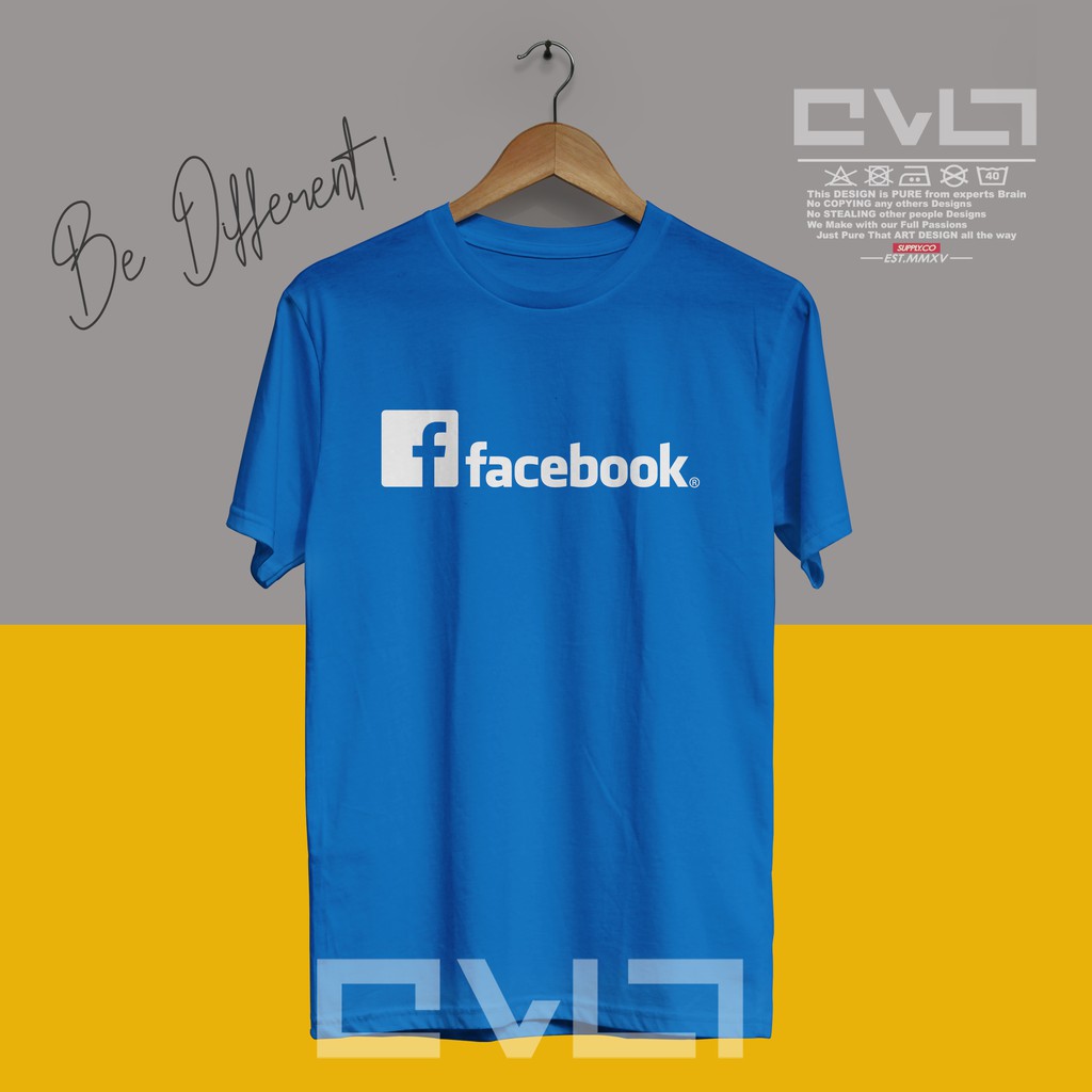  Kaos  Baju  Sosial Media Facebook Logo Kaos  Sosmed Keren  