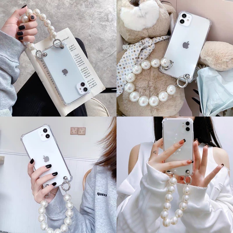 Case Tali Chain Rantai Mutiara Pearl ALL PHONE TYPES! Oppo a54 A74 Reno 4 5 4f 5f Realme 7 8 Pro C20