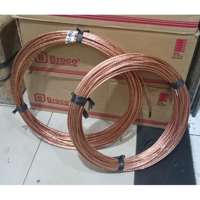 Kabel Tembaga Bc 25 25Mm Kecil (Meteran) Kabel Grounding 25Mm Kabel Bc 25Mm Copper Wire (Meteran)