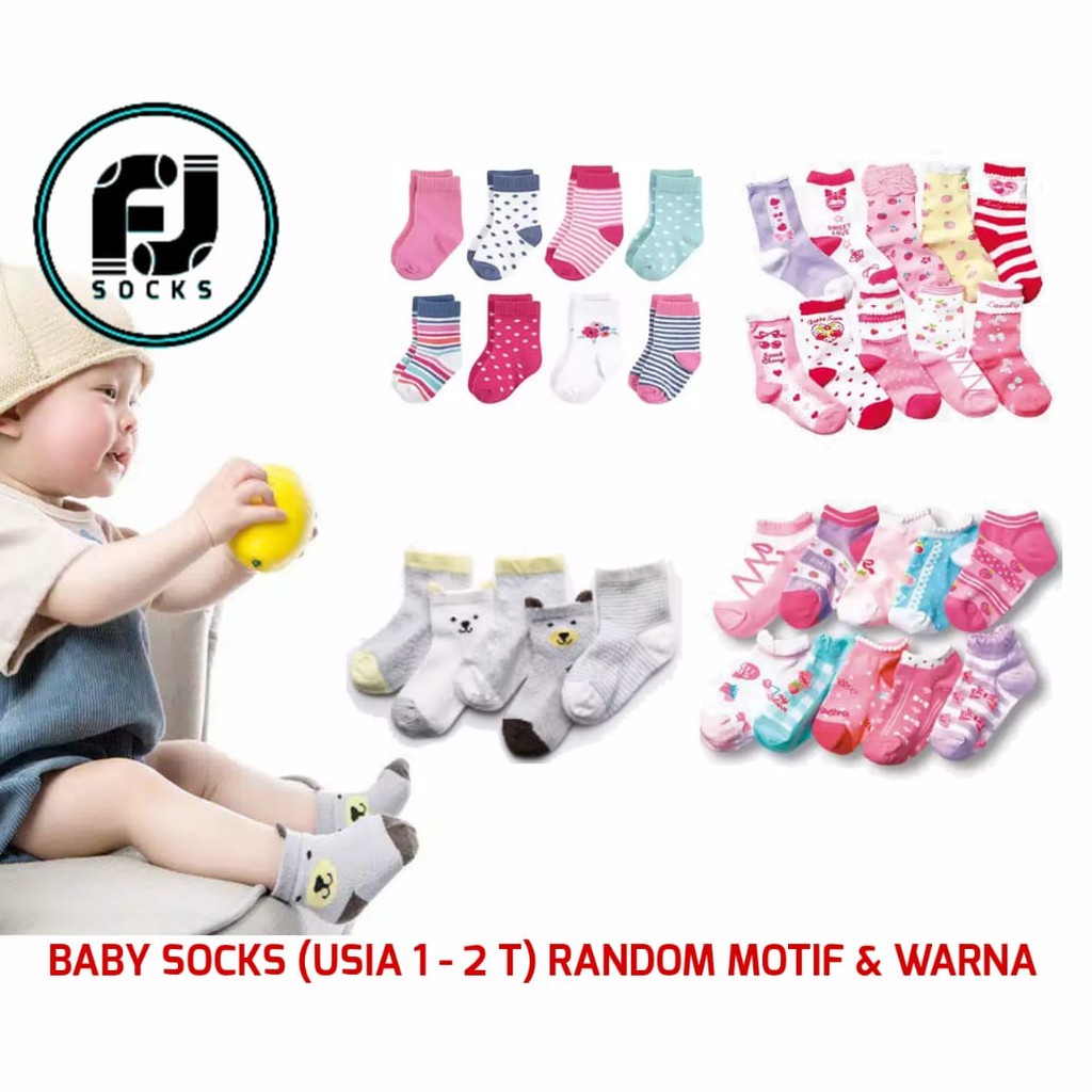 KAOS KAKI ANAK MOTIF HALUS / Kaos Kaki Lucu Karakter Anak 1-2Tahun Pria Wanita / Kids Socks