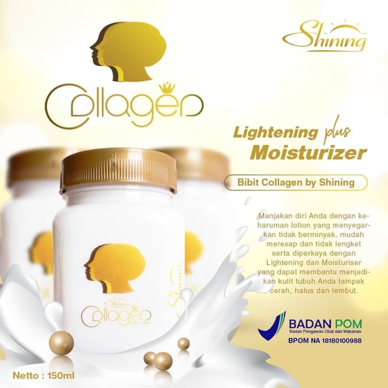 Bisa COD - BPOM SHINING BIBIT COLLAGEN LOTION 150 ML - SHINNING BIBIT PEMUTIH