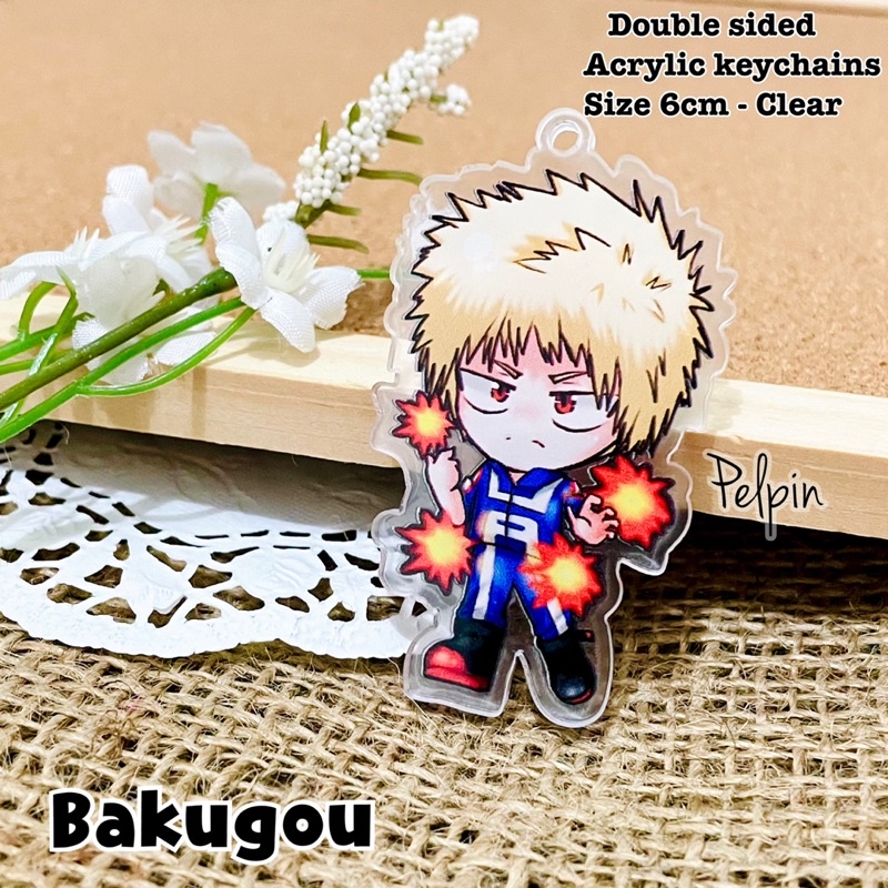 my Gantungan kunci Boku NO HERO ACADEMIA todoroki shoto deku midoriya izuku clear 6cm besar anime