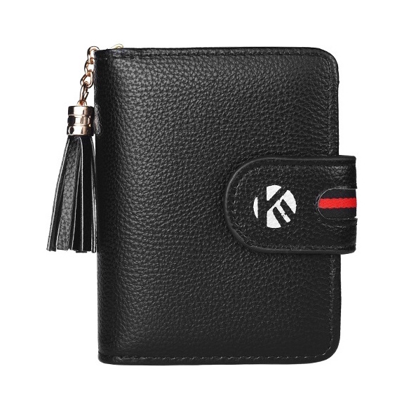 DOMPET LIPAT WANITA KECIL KULIT HITAM AVRINA WA345B5 PREMIUM IMPORT MINI KARTU RESLETING KOIN REMAJA KEKINIAN KOREA MURAH