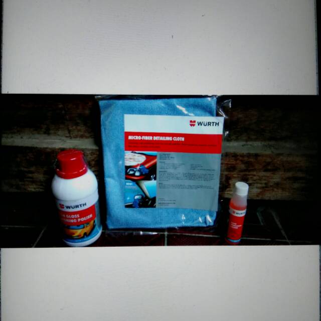 Paketan Wurth Micro-fiber Detailing Cloth Wurth High Gloss Finishing Polish Rapid Windscreen Cleaner