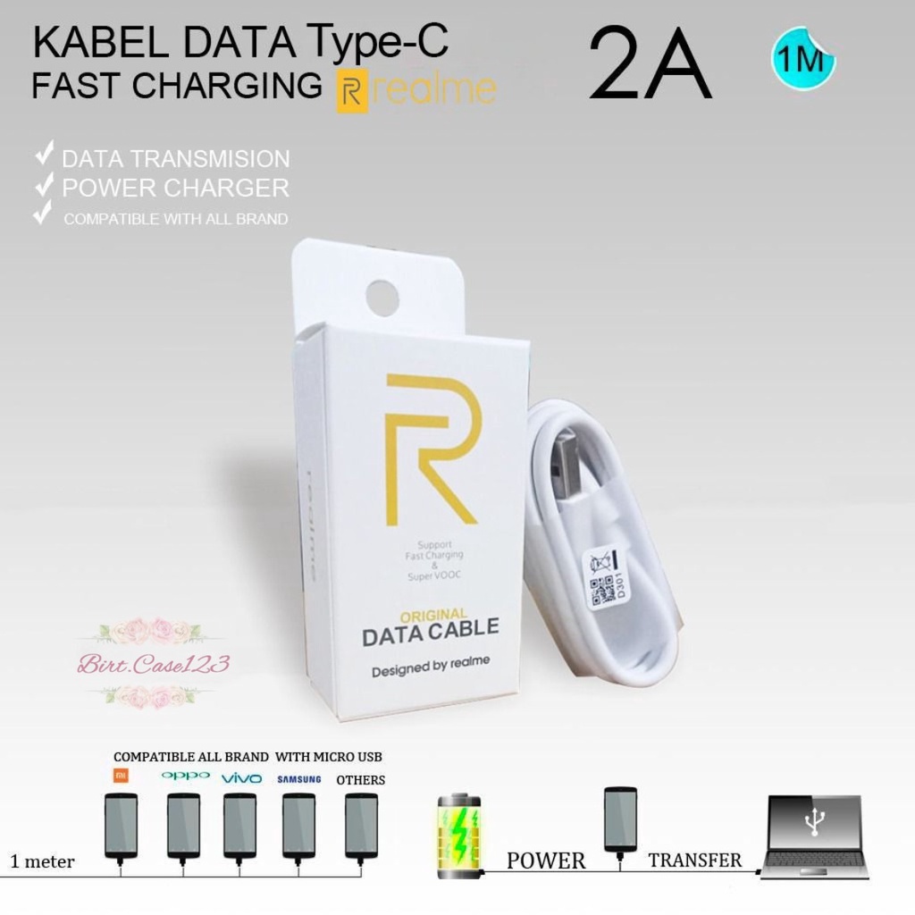 Kabel cable data original REALME Fast charging 2A TIPE C usb realme 6 6pro 7 7pro 8 8pro supoort vooc BC6081