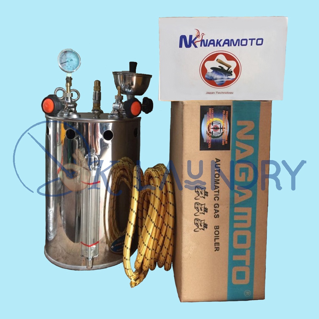 Steam Boiler Nagamoto 10 Liter GB 12 Setrika Gosokan Uap Laundry Khusus Gosend Instant ka