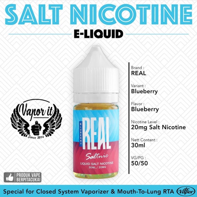 Real Saltnic Blueberry By Vapor It Premium Local Liquid Shopee