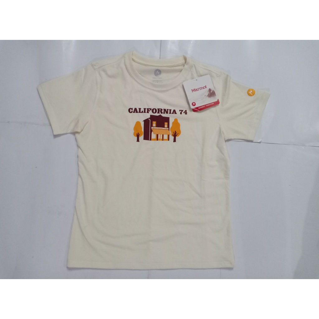 Baju Kaos Tshirt Wanita Marmot Warna Cream size M California 74 Ori