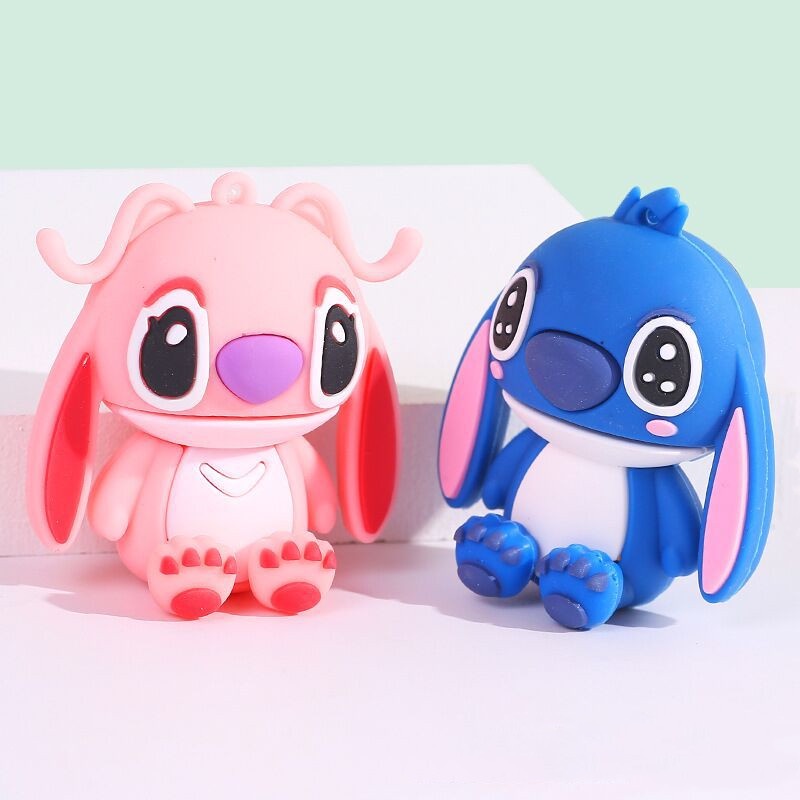 2022 Gantungan Kunci Boneka Anime Disney Lilo and Stitch Warna Biru / Pink