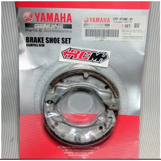 KAMPAS REM BELAKANG BRAKE SHOE SET FIZR ALFA VEGA LAMA SIGMA JUPITER Z LAMA ORI YAMAHA 5TP-F530K-01