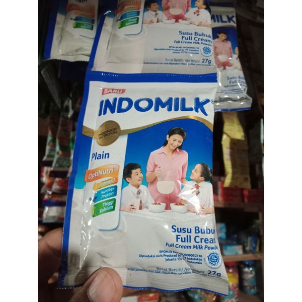 Indomilk Susu Bubuk Full Cream Sachet 10 Pcs x 27gr