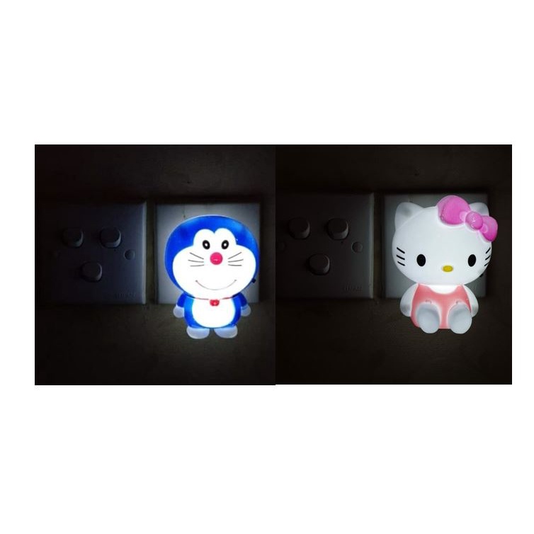 DORAEMON HELLO KITTY Lampu Tidur LED Unik Karakter Hemat Energi Saving Night Light Biru 0.1 Watt lucu Terbaru berkualitas termurah ( COD )